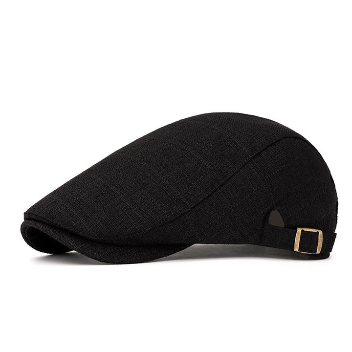 Cappello basco regolabile con trama intrecciata retrò estiva - Nero - Regolabile (22"-24") - image 7