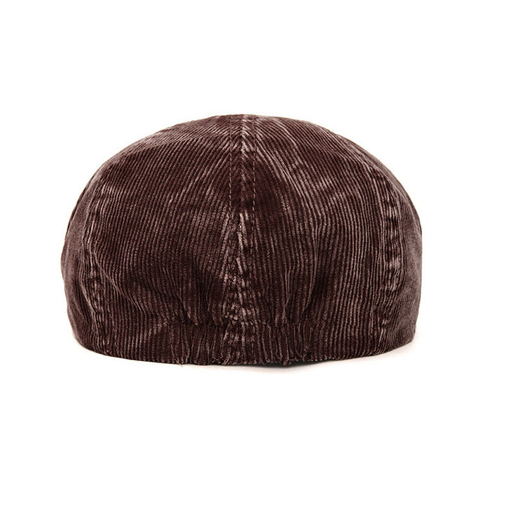 Cappello da giornalaio in velluto a coste tinta unita di ispirazione retrò - image 6