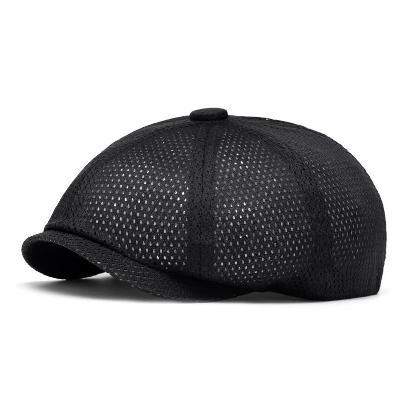 Cappello estivo con basco traspirante in rete tinta unita senza tempo - Nero - M (22"-22 7/8") - image 8