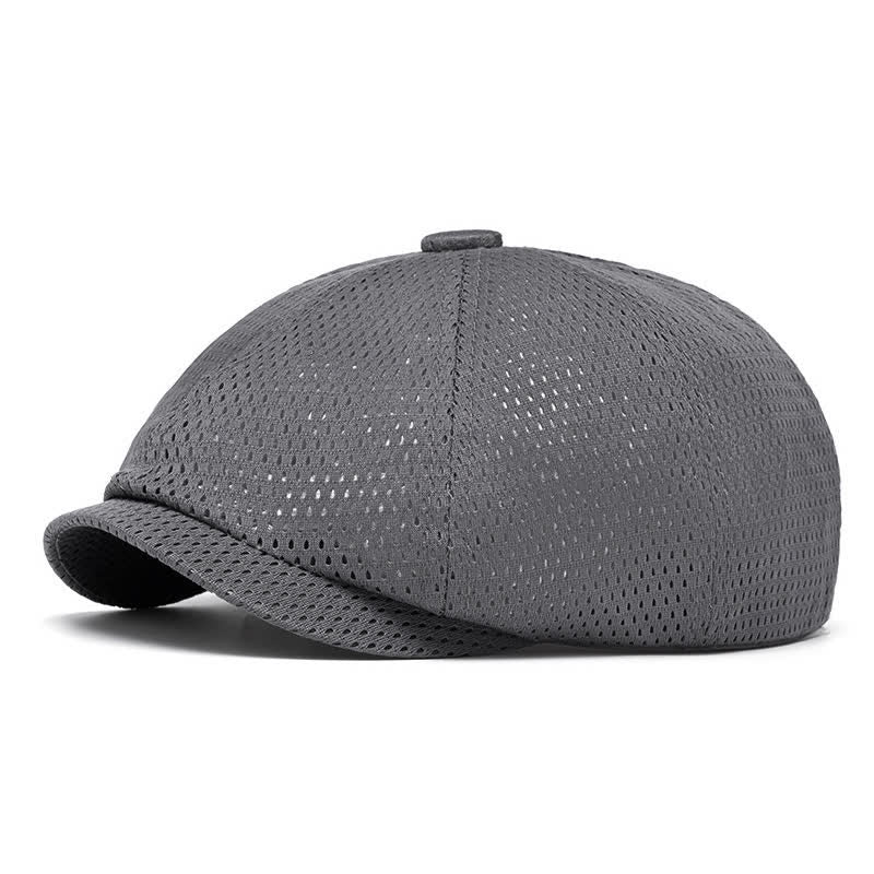 Cappello estivo con basco traspirante in rete tinta unita senza tempo - Grigio scuro - M (22"-22 7/8") - image 13