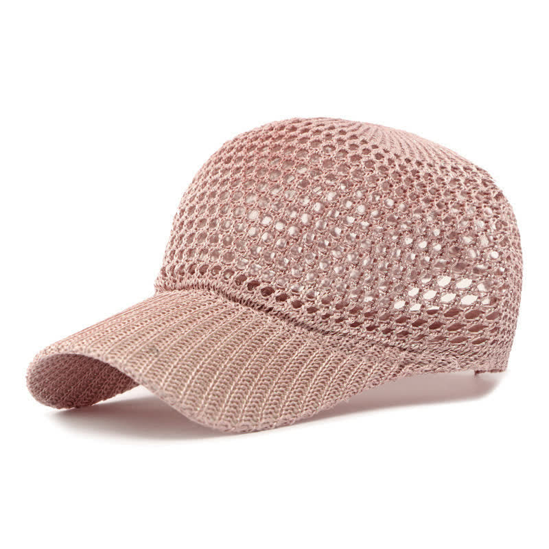 Cappellino da baseball estivo casual leggero classico in rete - Rosa - M (22"-22 7/8") - image 7