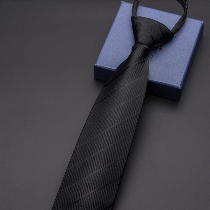 Cravatta vintage da uomo con stampa e fermacravatta intagliato - Stile n. 16 - Argento - image 21