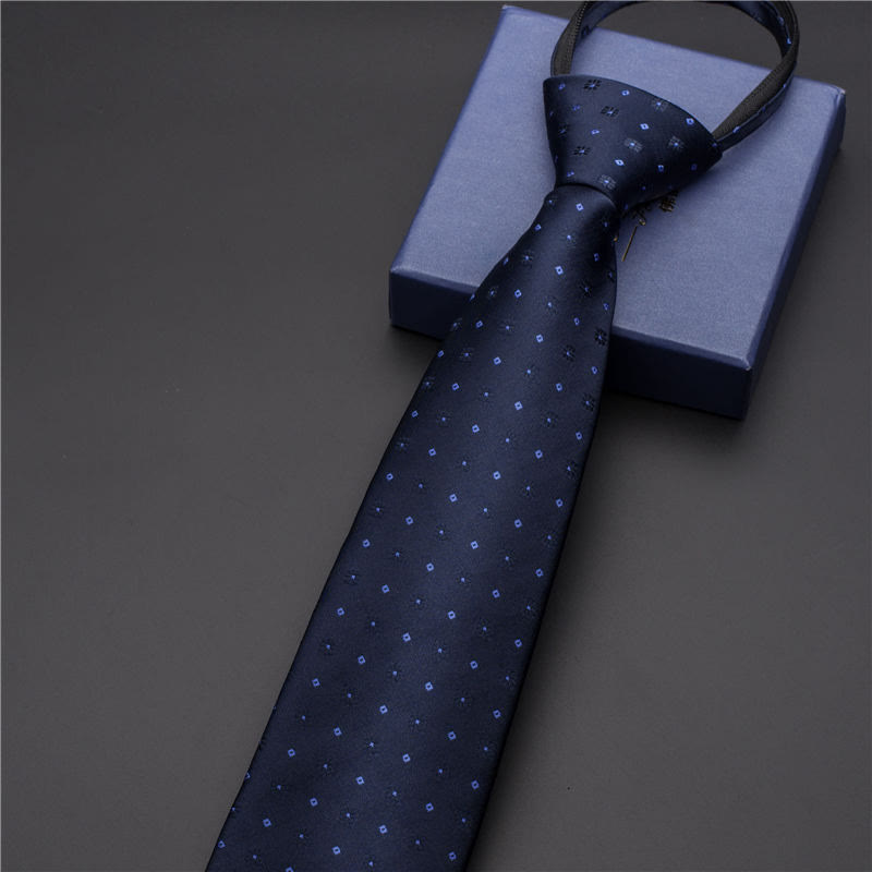 Cravatta vintage da uomo con stampa e fermacravatta intagliato - Stile n. 13 - Argento - image 17