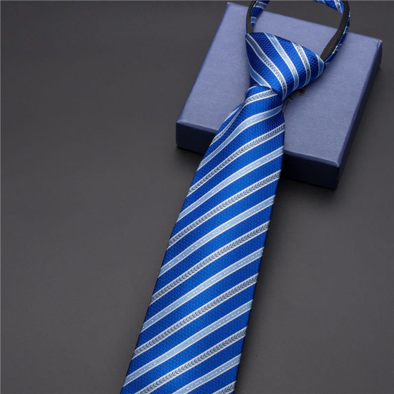 Cravatta vintage da uomo con stampa e fermacravatta intagliato - Stile n. 20 - Argento - image 25