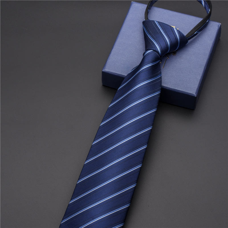 Cravatta vintage da uomo con stampa e fermacravatta intagliato - Stile n. 17 - Argento - image 22