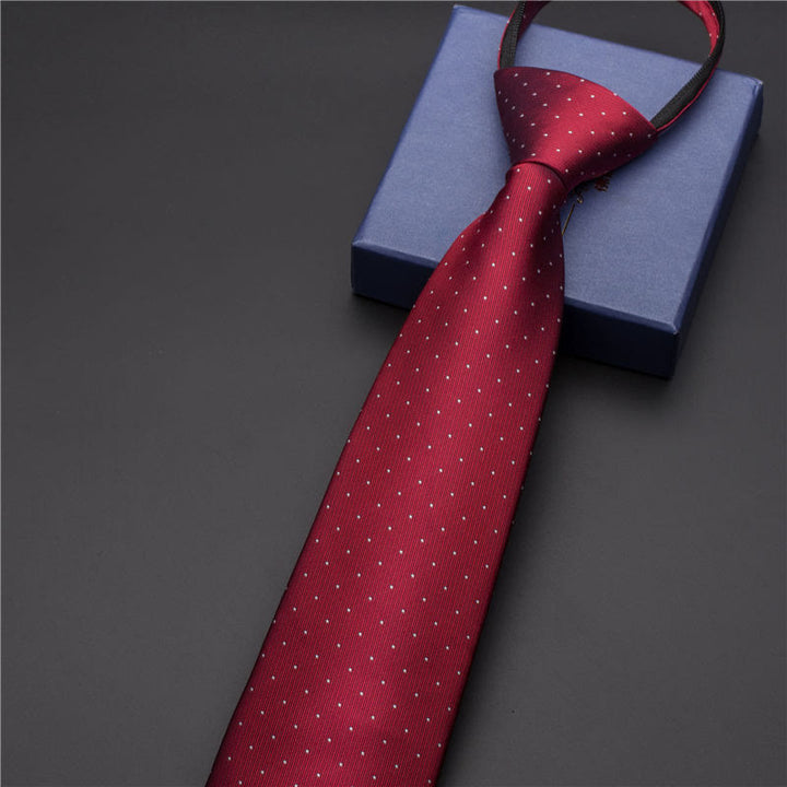 Cravatta vintage da uomo con stampa e fermacravatta intagliato - Stile n. 14 - Argento - image 18