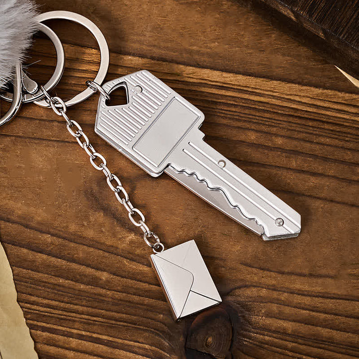 Portachiavi personalizzabile a forma di coltello tascabile a forma di chiave - image 3