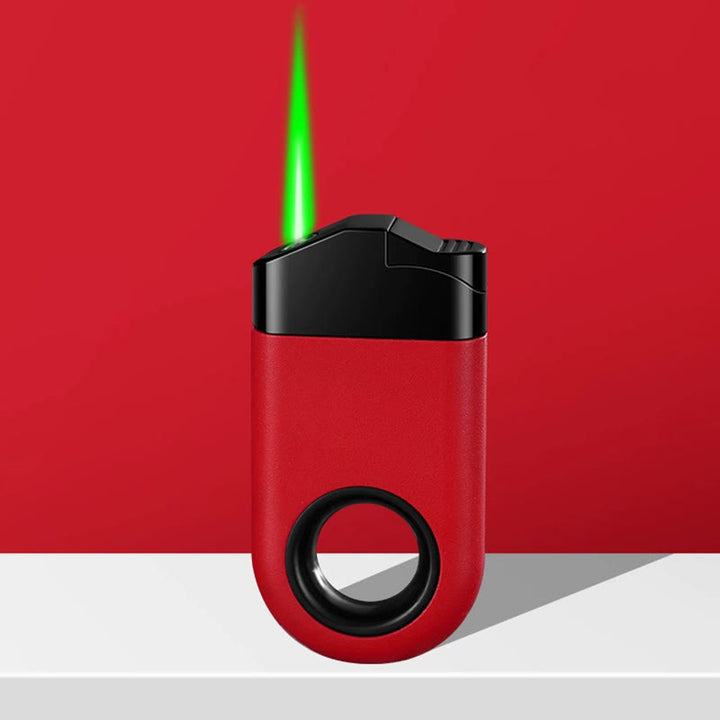 Accendino antivento con anello di decompressione e fiamma verde - Rosso - image 4