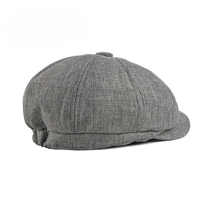 Cappello basco estivo in stile retrò britannico a tinta unita - image 1