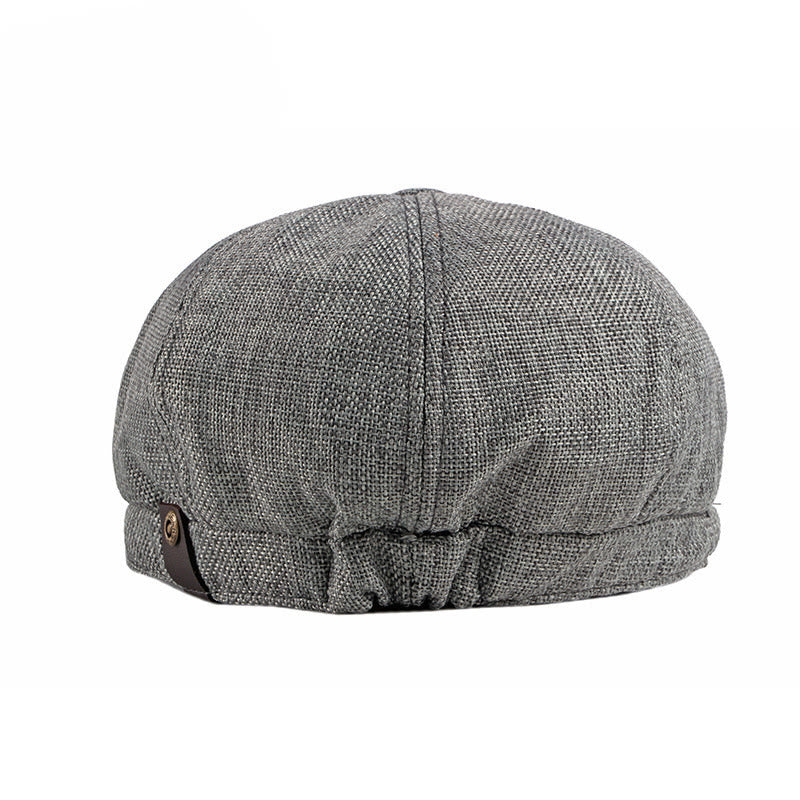 Cappello basco estivo in stile retrò britannico a tinta unita - image 2