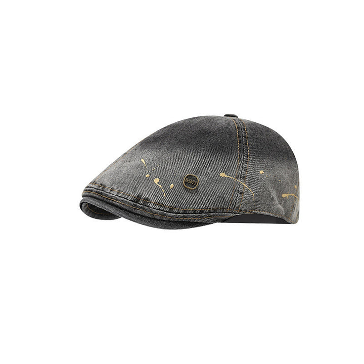 Cappello basco in denim sbiadito e invecchiato - Nero - Regolabile (21 1/4"-22 7/8") - image 6