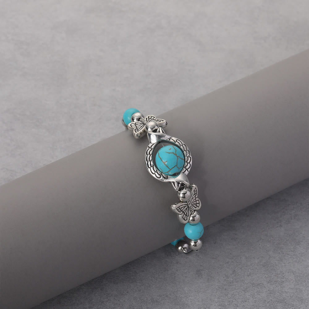 Bracciale con farfalla turchese in stile boho occidentale - image 1