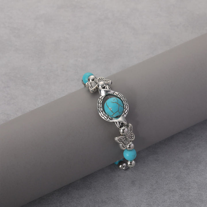 Bracciale con farfalla turchese in stile boho occidentale - image 1