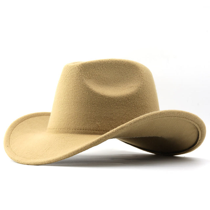 Cappello da cowboy in tinta unita, stile western, per adulti e bambini. - Adulto - Cammello - L(23 5/8") - image 6