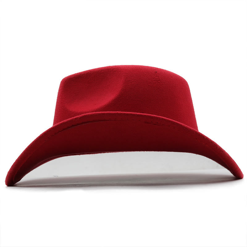 Cappello da cowboy western in lana con cintura larga per coppia - image 8