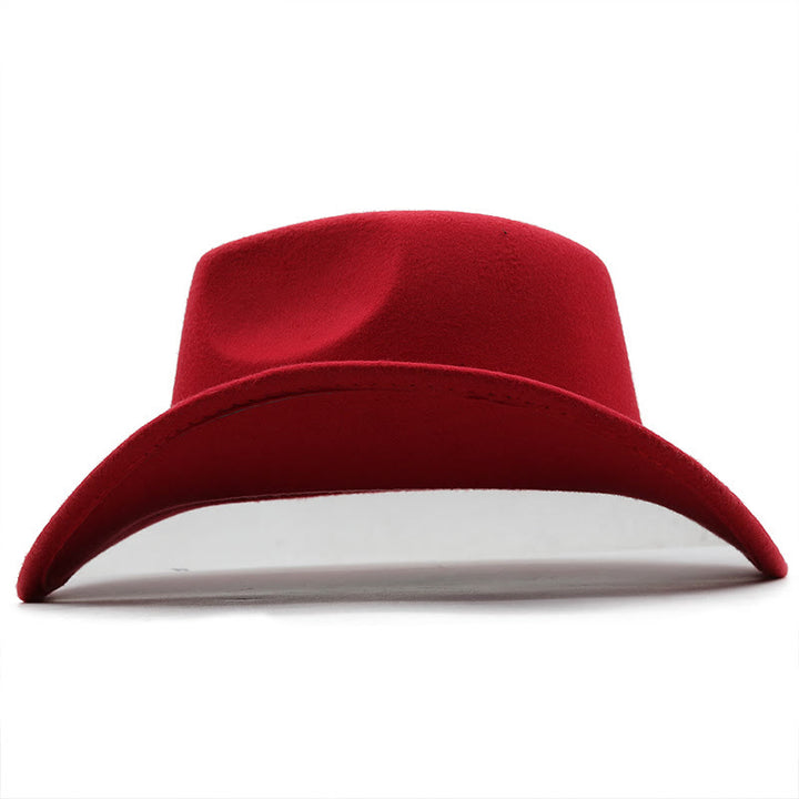 Cappello da cowboy western in lana con cintura larga per coppia - image 8