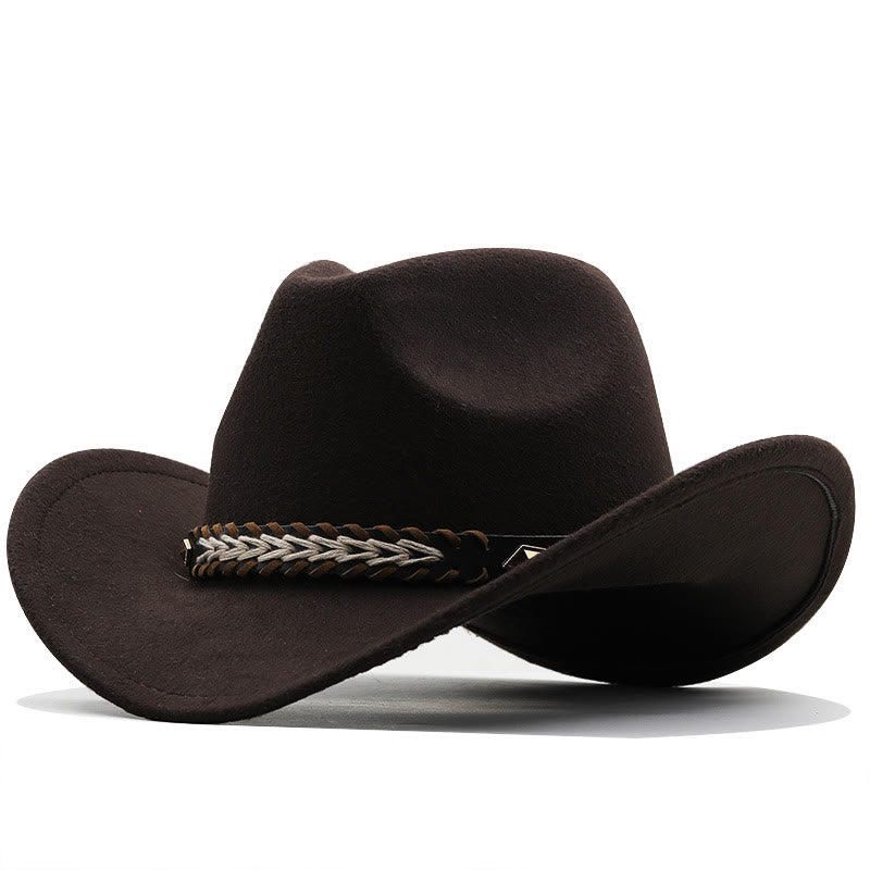 Cappello da cowboy western in lana con cintura larga per coppia - Caffè - M (22"-22 7/8") - image 0