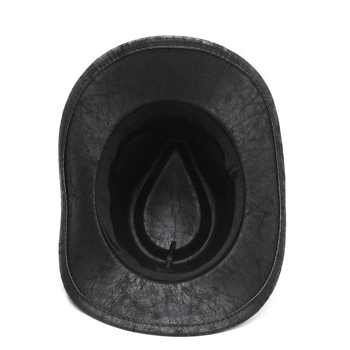 Cappello da cowboy unisex in pelle PU con decorazione a teschio per feste. - image 4