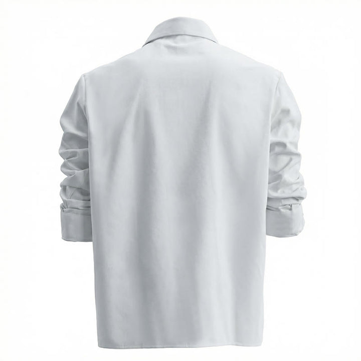 Camicia da uomo in stile western con stampa toro e freccia e doppie tasche sul petto. - image 3