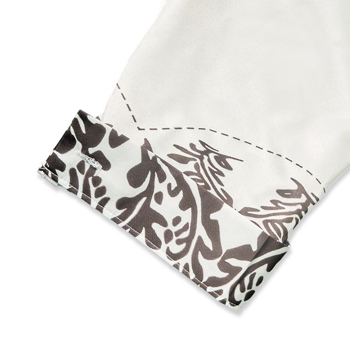 Camicia da cowboy bianca con stampa floreale retrò western - image 7