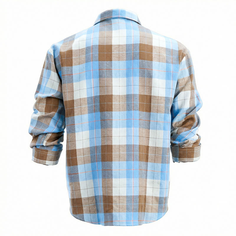 Camicia a maniche lunghe da uomo in stile cowboy western a quadri retrò - image 2