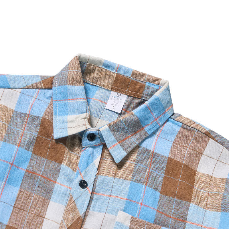 Camicia a maniche lunghe da uomo in stile cowboy western a quadri retrò - image 12