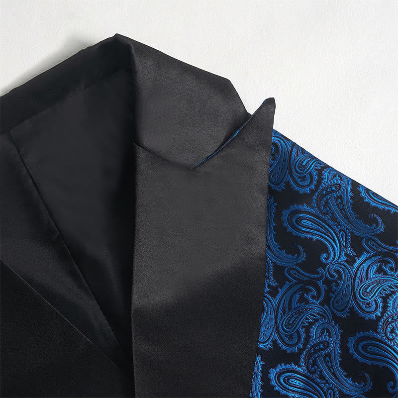 Gilet doppiopetto da uomo in jacquard con stampa paisley retrò - image 9