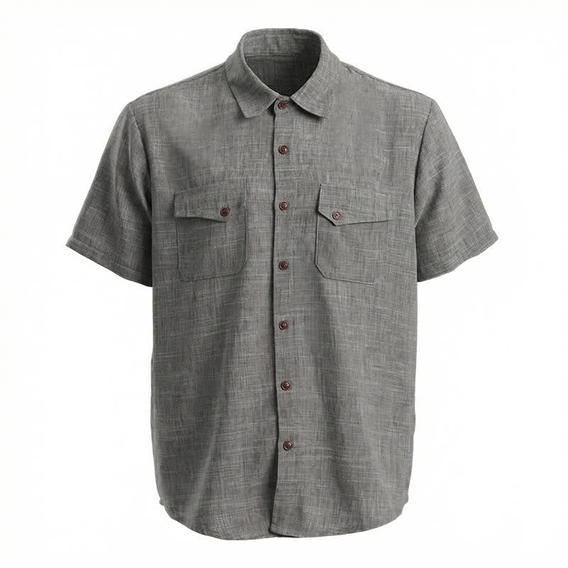 Camicia casual da uomo in stile western con tasche sul petto - image 8