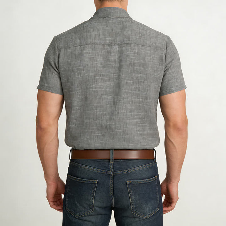 Camicia casual da uomo in stile western con tasche sul petto - image 3