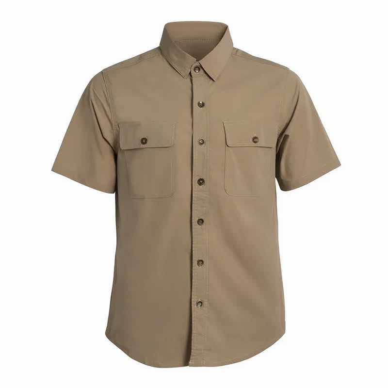 Camicia da cowboy estiva da uomo con tasche sul petto - image 6