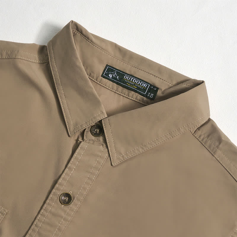 Camicia da cowboy estiva da uomo con tasche sul petto - image 8
