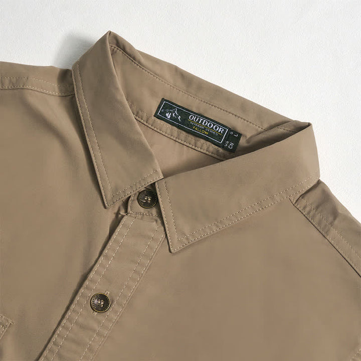 Camicia da cowboy estiva da uomo con tasche sul petto - image 8