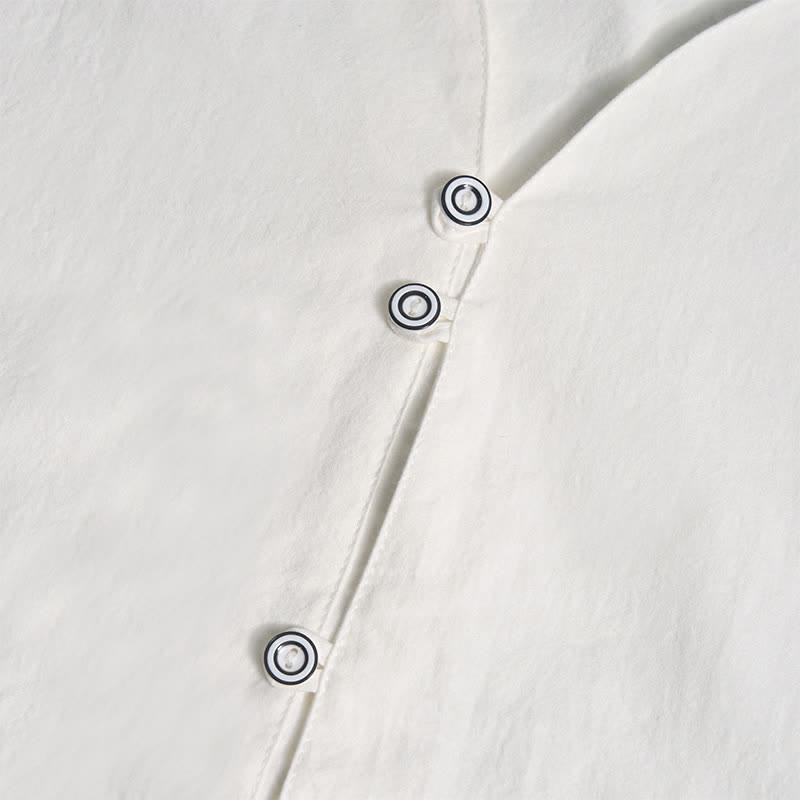 Camicia da uomo retrò con colletto Henry, traspirante e tinta unita. - image 13
