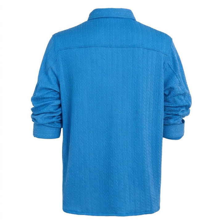 Camicia da lavoro a maniche lunghe da uomo in stile cowboy in stile retrò jacquard - image 9