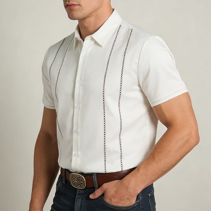 Camicia estiva casual da uomo a maniche corte con stampa 3D - image 2