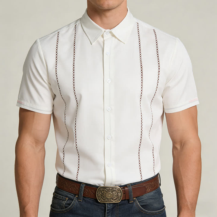 Camicia estiva casual da uomo a maniche corte con stampa 3D - image 1