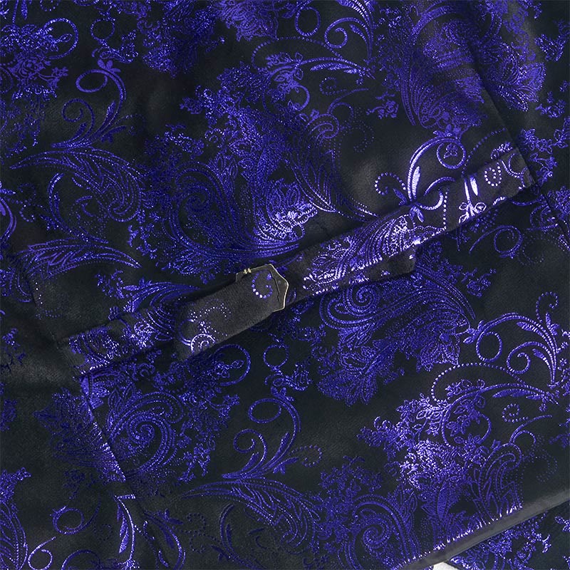 Gilet da uomo slim fit con motivo jacquard paisley retrò - image 13