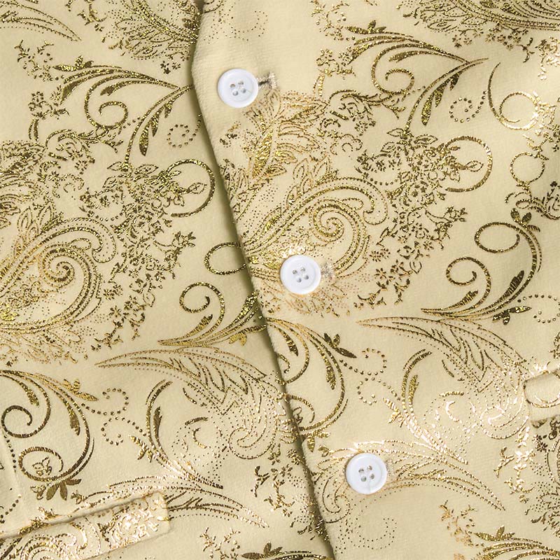 Gilet da uomo slim fit con motivo jacquard paisley retrò - image 8