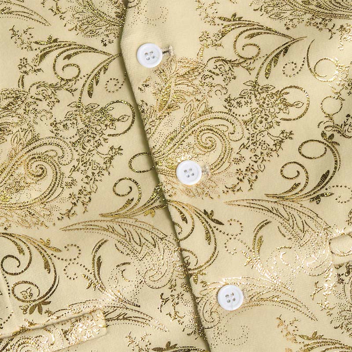 Gilet da uomo slim fit con motivo jacquard paisley retrò - image 8