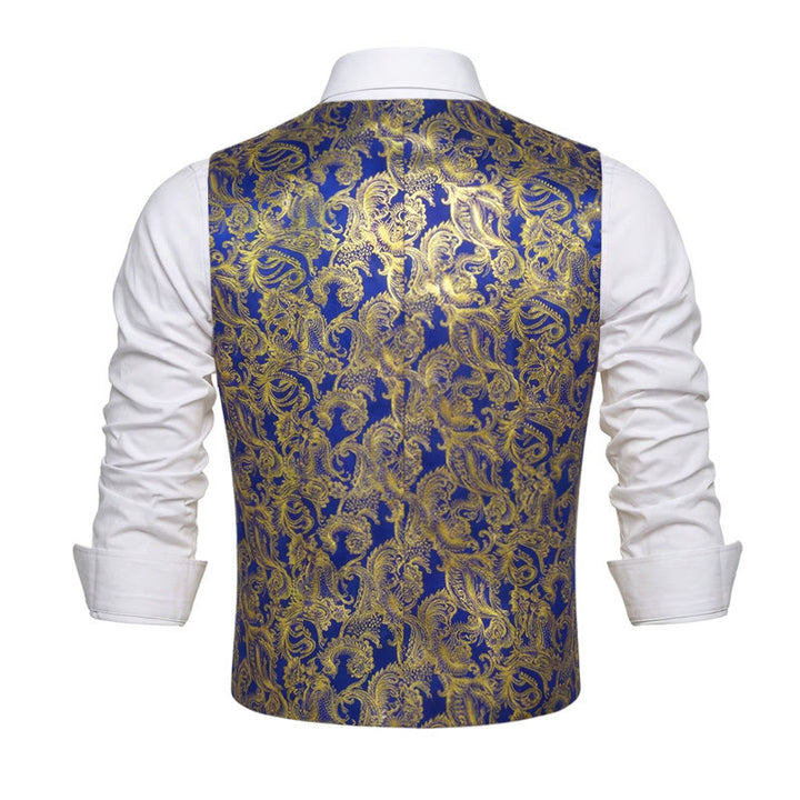 Gilet da uomo con squisita fantasia Paisley stampata a caldo. - image 4