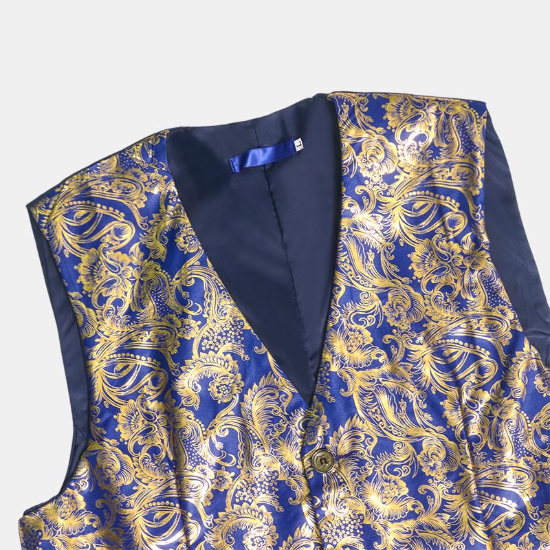 Gilet da uomo con squisita fantasia Paisley stampata a caldo. - image 6