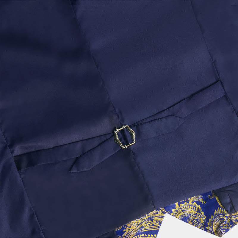Gilet da uomo con squisita fantasia Paisley stampata a caldo. - image 5