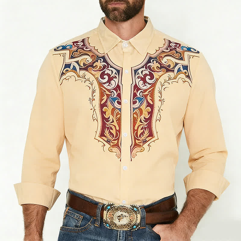 Camicia da uomo in stile cowboy tradizionale con stampa 3D - image 1