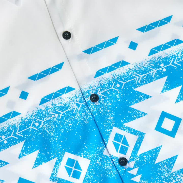 Camicia western da uomo con stampa geometrica azteca in stile sud-occidentale - image 8