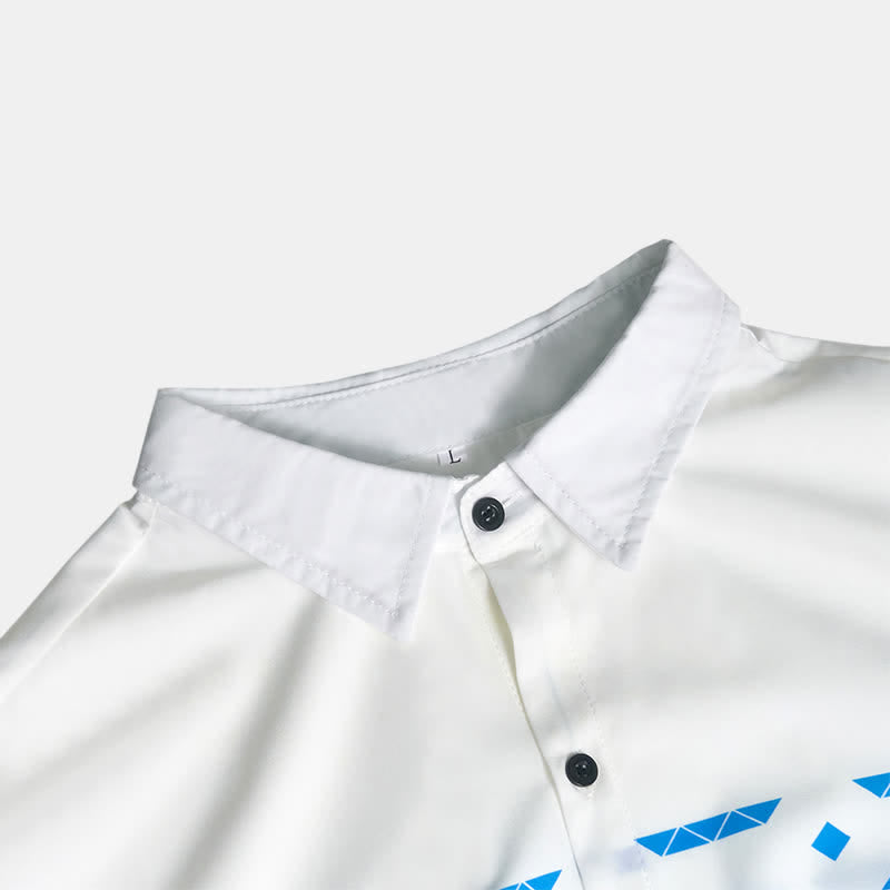 Camicia western da uomo con stampa geometrica azteca in stile sud-occidentale - image 7