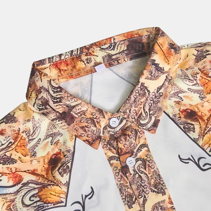 Camicia western da uomo con stampa 3D a motivo paisley retrò - image 6