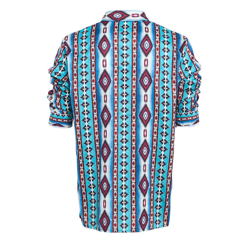 Camicia da uomo American West con stampa 3D a diamante rosso - image 5