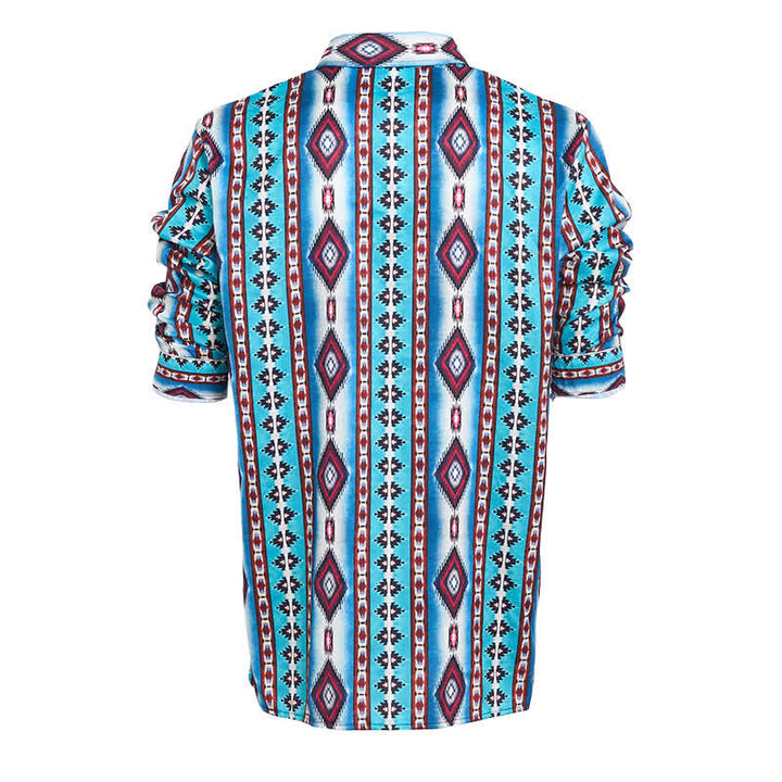 Camicia da uomo American West con stampa 3D a diamante rosso - image 5