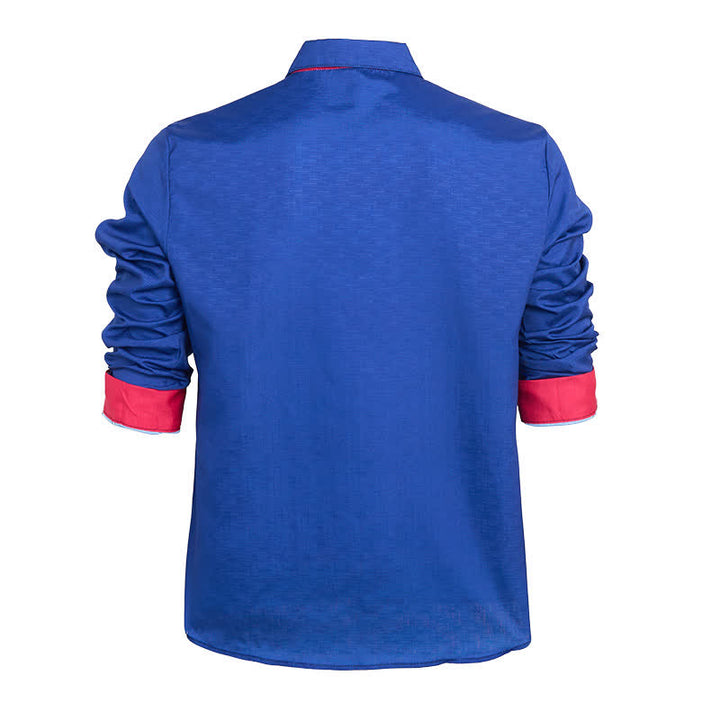 Camicia da cowboy da uomo con motivo a ferro di cavallo e rosa, stile western. - image 10