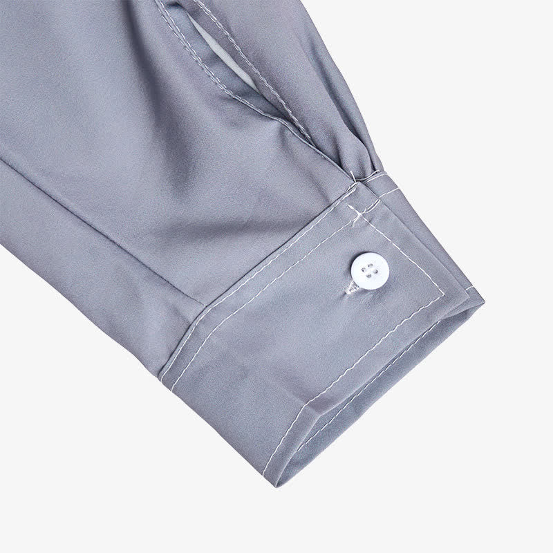 Camicia da uomo a blocchi di colore con stampa a righe azteche e stile sud-occidentale - image 7